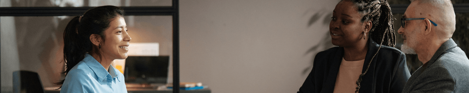 A job seeker meeting with a recruitment agency, looking for extra support.