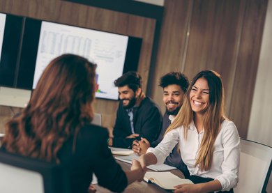 A corporate interview