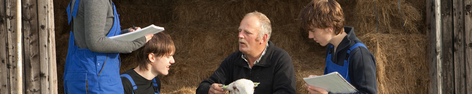 Participant during an animal management T-Level course